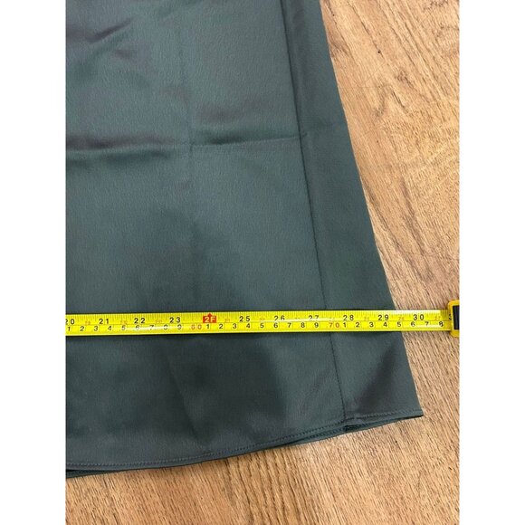 BHLDN Antropologie Women Remy Cowl-Neck Faux-Wrap Satin Gown Green Dress Maxi 4 - Picture 13 of 14